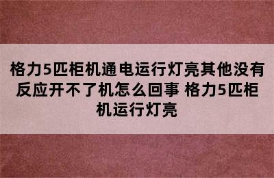 格力5匹柜机通电运行灯亮其他没有反应开不了机怎么回事 格力5匹柜机运行灯亮